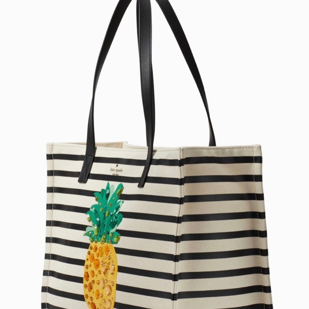 SOLD ~ Kate Spade By The Pool Pineapple Tote NWT - Picture 4 of 6